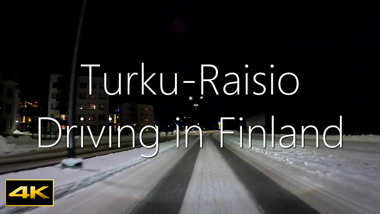 Driving in Turku Raisio | Night Drive Christmas time in Finland relax and enjoy | LUNITO Finland