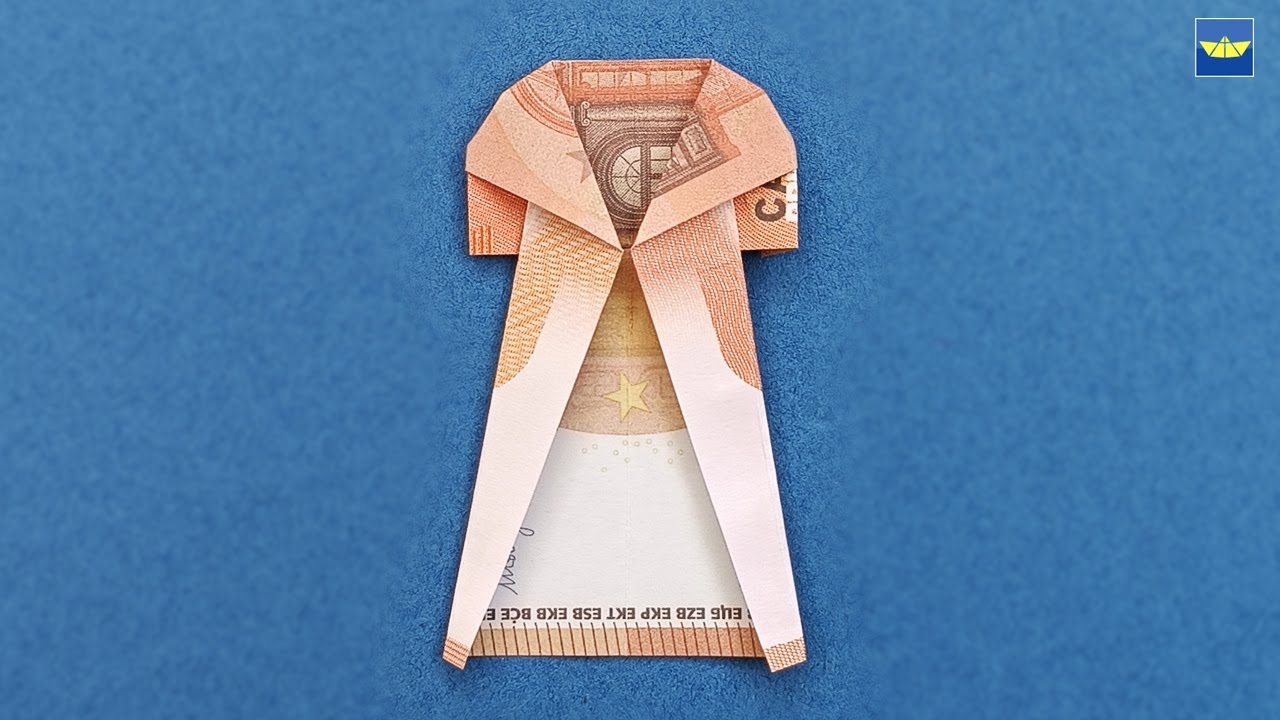 Origami MANTEL Anziehsachen Geldgeschenk GELD FALTEN | Money COAT Clothes