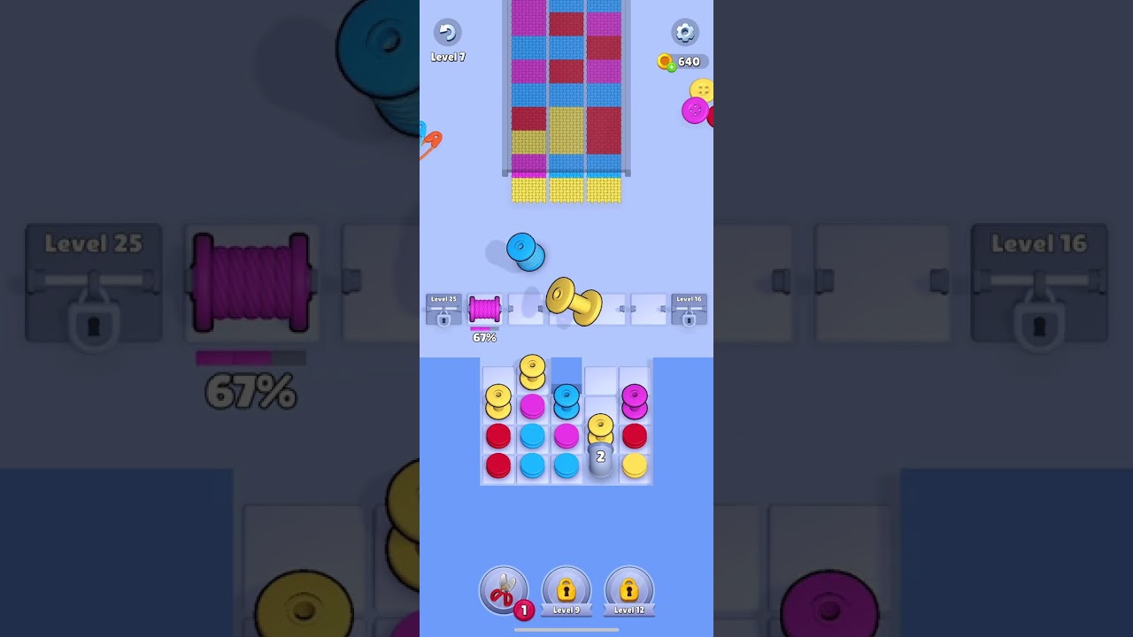 Knit Out part 1 level 1-10 walkthrough Yarn Puzzles 