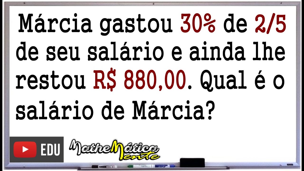 QUESTÕES DE CONCURSO COM PORCENTAGEM E FRAÇÃO - Prof. Robson Liers - Mathematicamente