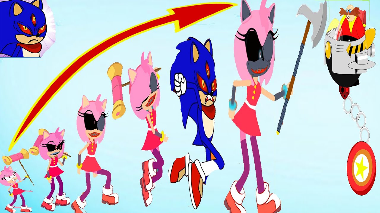 Cartoon Sonic Amy EXE Growing Up Compilation - Sonic The Hedgehog 2022 Kim 100