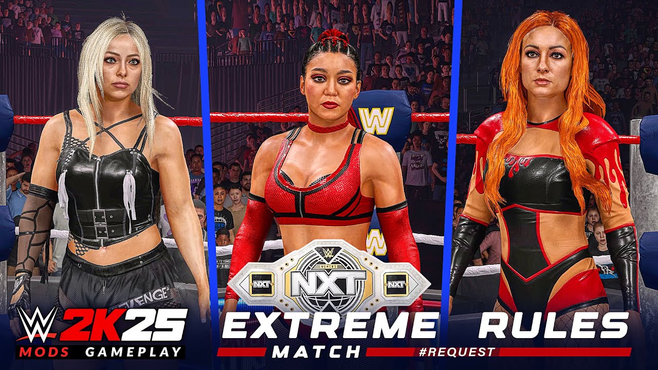 WWE 2K25 Liv Morgan vs Roxanne Perez vs Becky Lynch for NXT Women's Championship