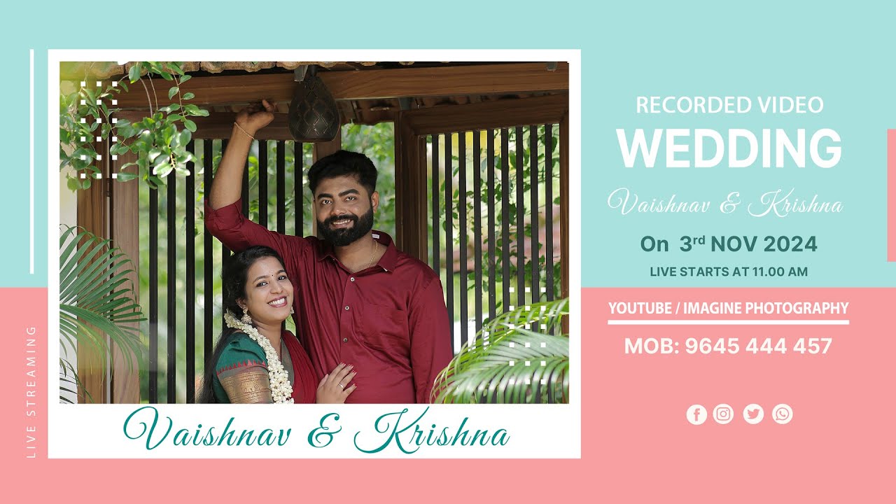 Vaishnav & Krishna | Recorded Wedding Function