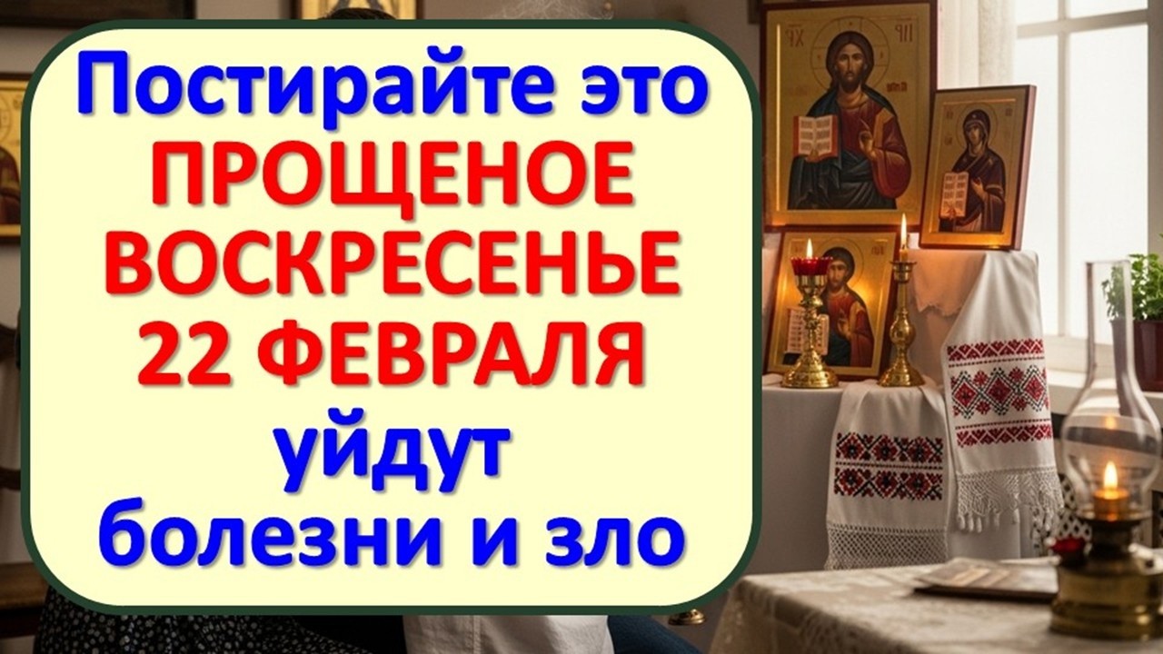 Прощеное воскресенье 22 февраля: постирайте эту вещь, чтобы закрыть дорогу в дом злу и хворям