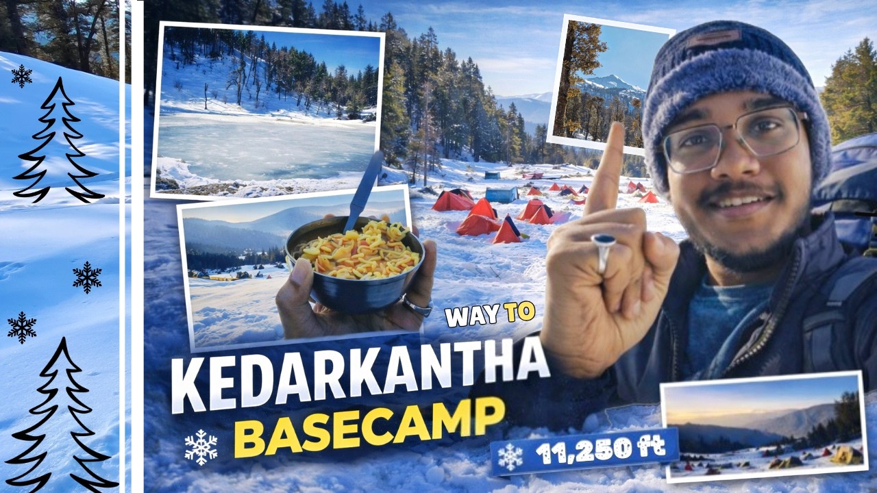 Way To Kedarkantha Basecamp | Frozen Juda Ka Talab❄️ | -15° C | Kedarkantha Trek 2026 | Part 4