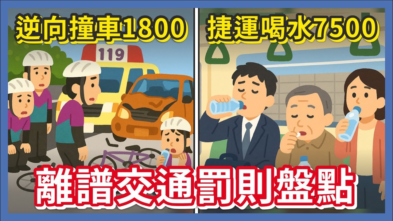 交通違規罰太輕？捷運喝水比逆向撞人還嚴重！台灣還有哪些誇張的交通罰則｜企鵝交通手札【交通企企企】