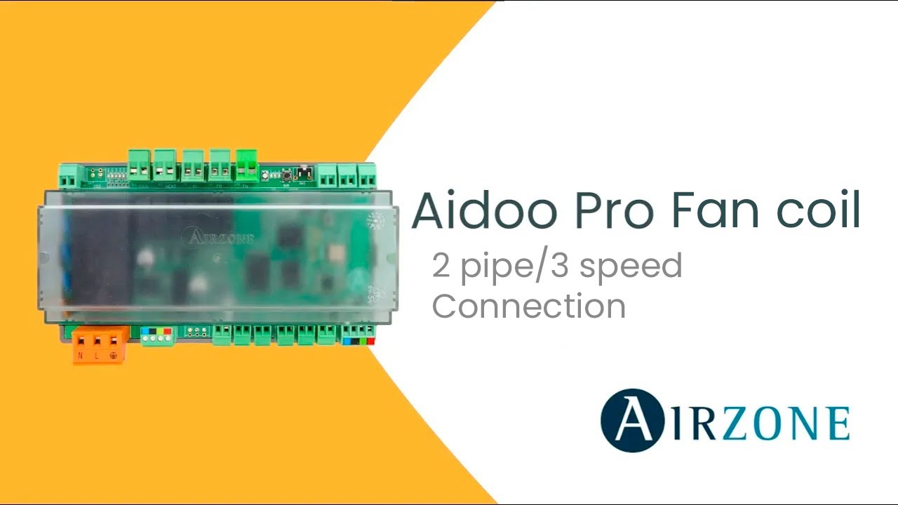Aidoo Pro Fan coil - 2 pipe/3 speed - Connection
