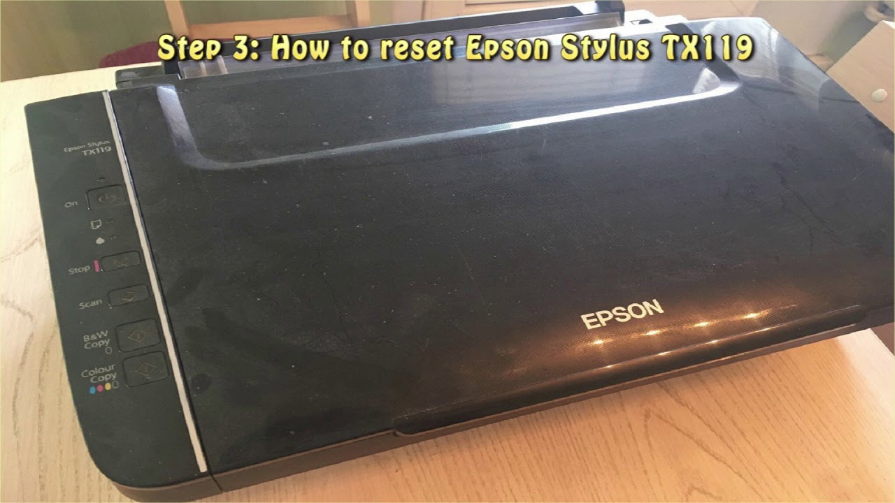 Reset Epson Stylus TX119 Waste Ink Pad Counter