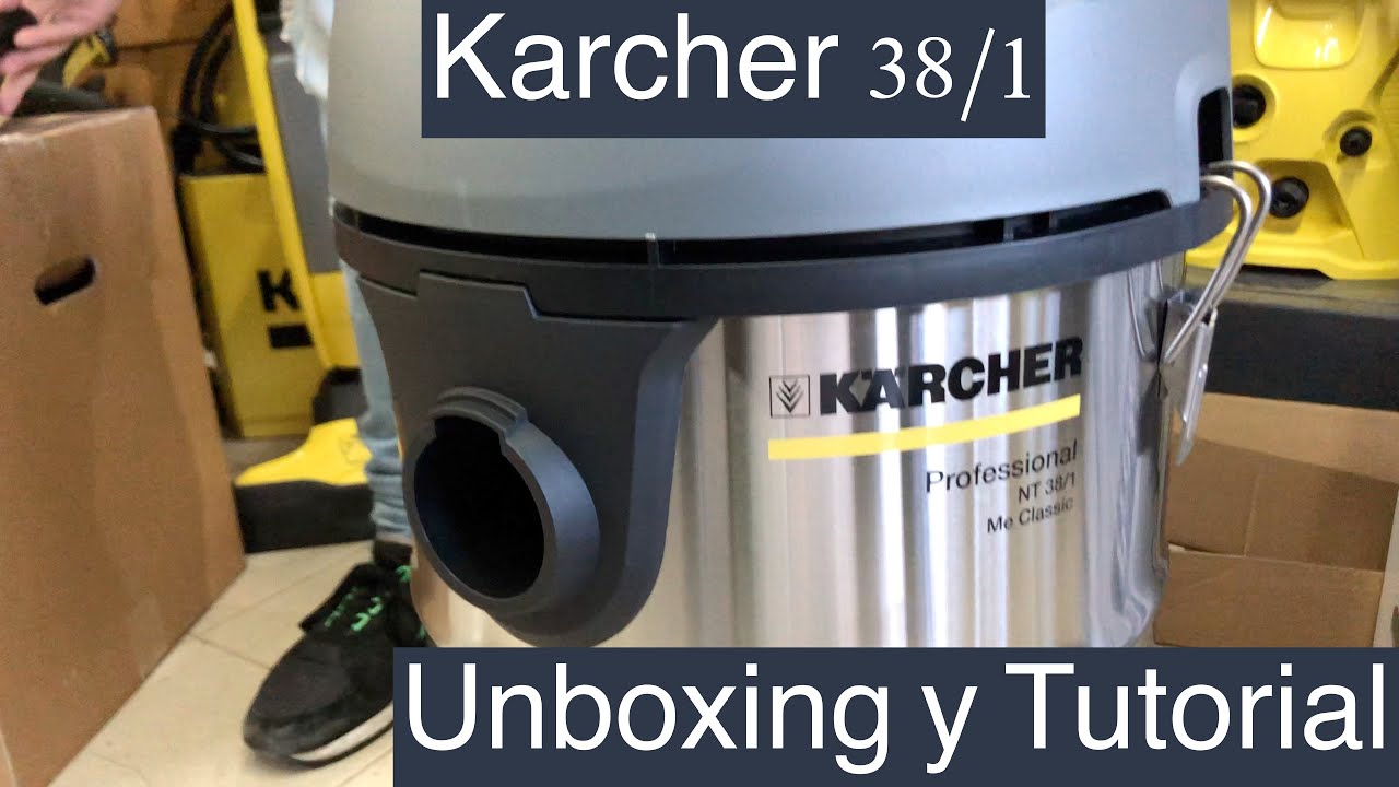 Aspiradora KARCHER NT 38/1  agua y polvo unboxing y como usarla. Aspiradora profesional.