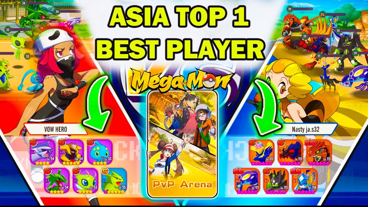 ASIA TOP 1 BEST PLAYER VS VOW HERO 🤯 PVP ARENA IN MEGAMON || HOW TO PLAY PVP ARENA IN MEGAMON