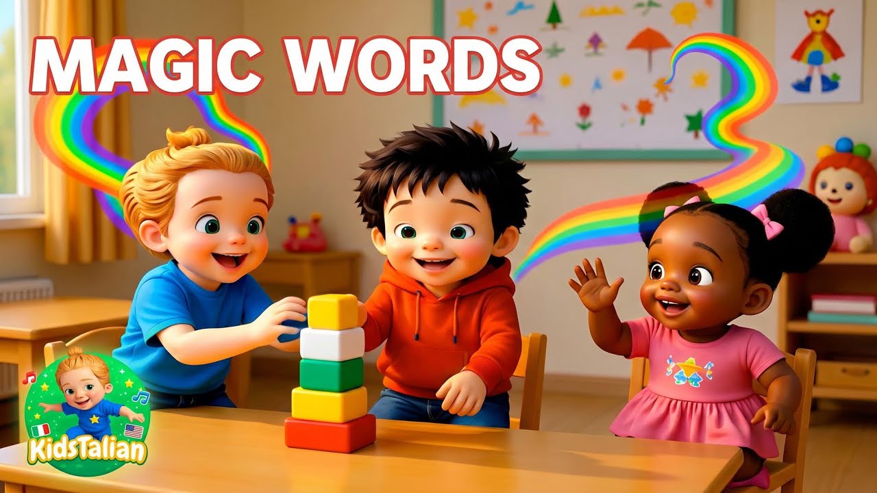 Magic Words Make Smiles 😃 Nursery Rhymes ( English + Italian )