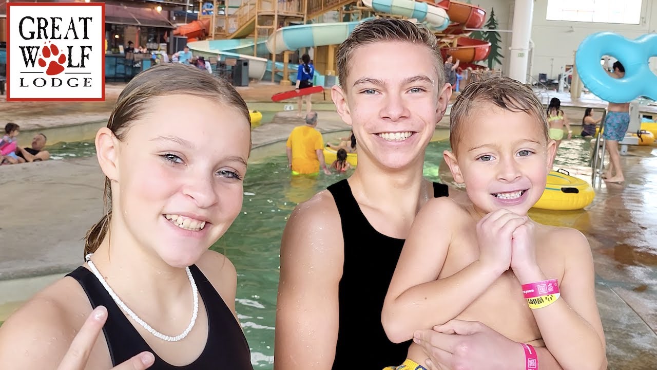 ПРОГУЛИВАЮ ШКОЛУ в ОГРОМНОМ АКВАПАРКЕ!!! Great Wolf Lodge, Аризона, день 1