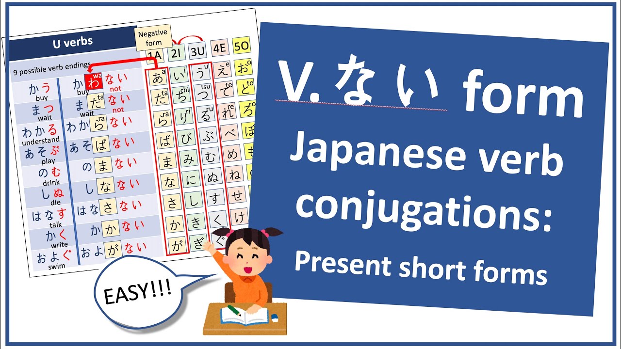 Genki L8 Verb in short and ない forms for casual speech