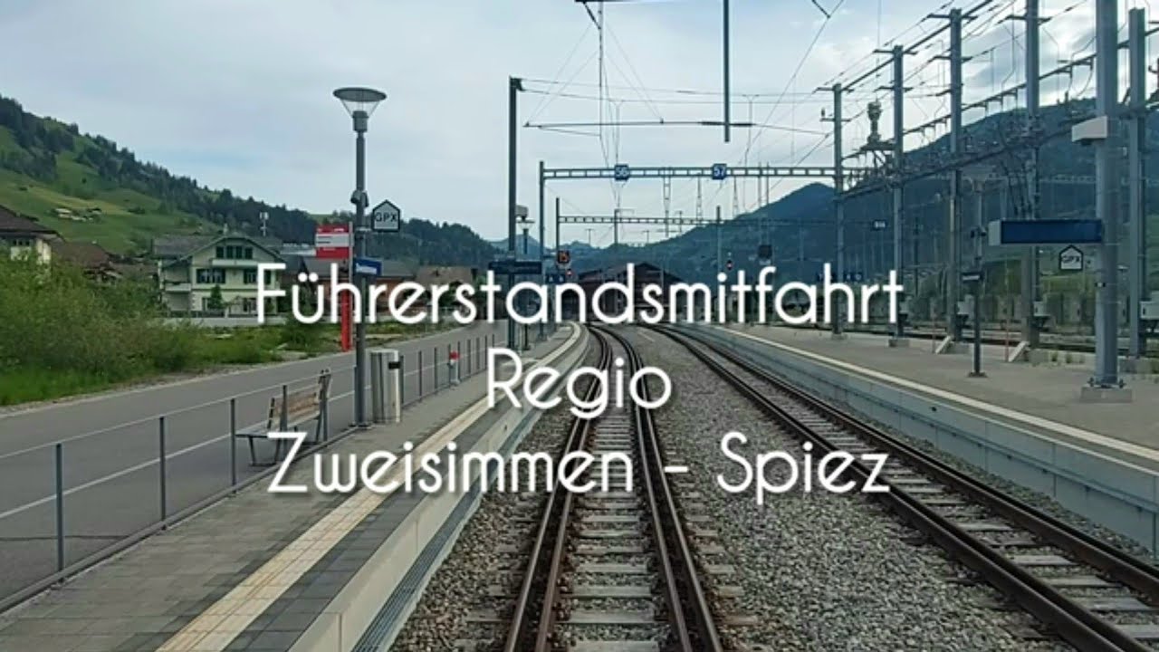Cab ride on the Regio from Zweisimmen to Spiez in a BLS RABe 528.