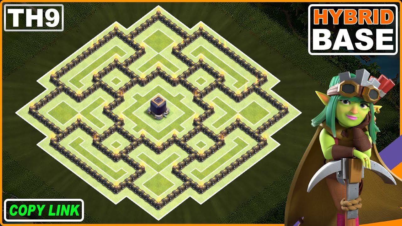 New BEST! TH9 Base with COPY LINK | Town Hall 9 (TH9) Hybrid Base 2025 - Clash of Clans