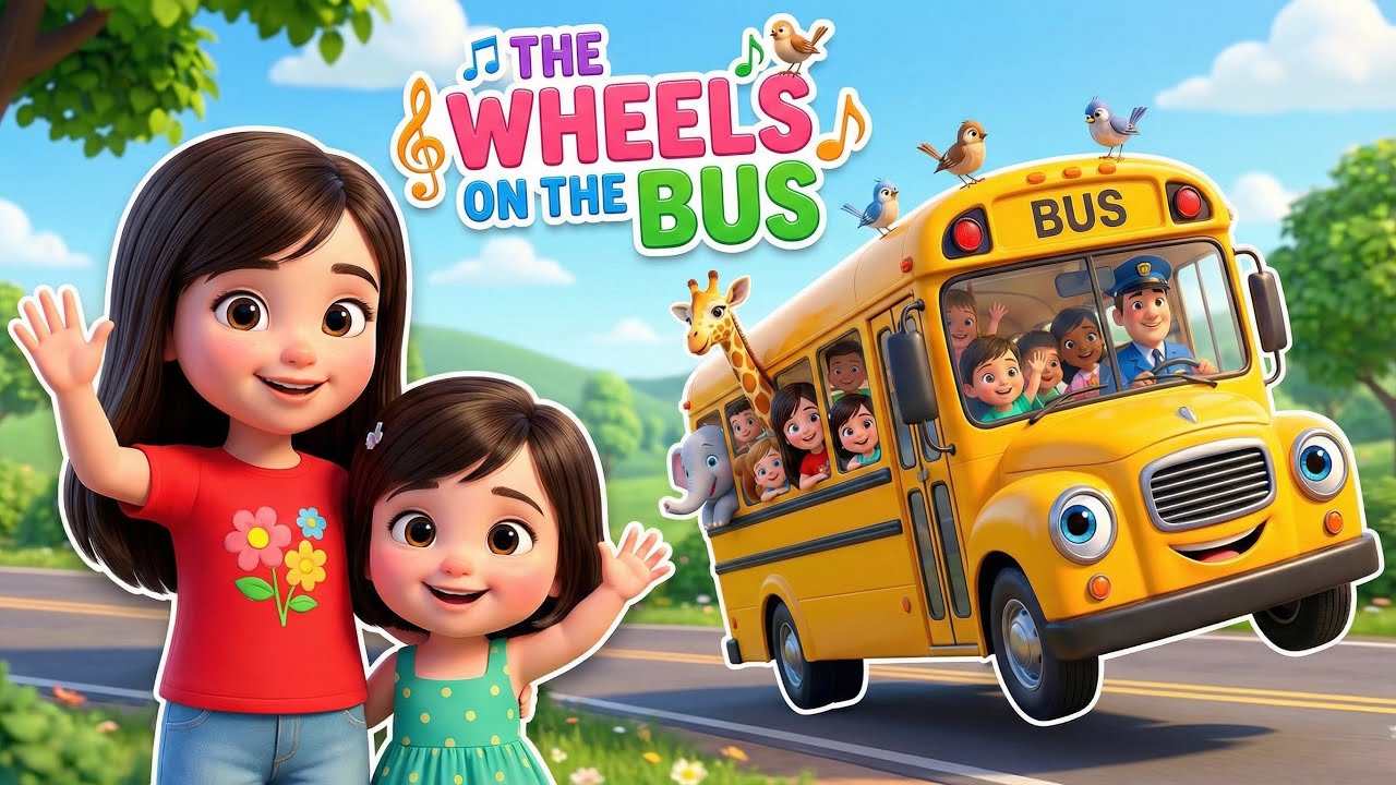 Wheels on the Bus | Nursery Rhymes & Kids Songs | Bia & Zozo kids