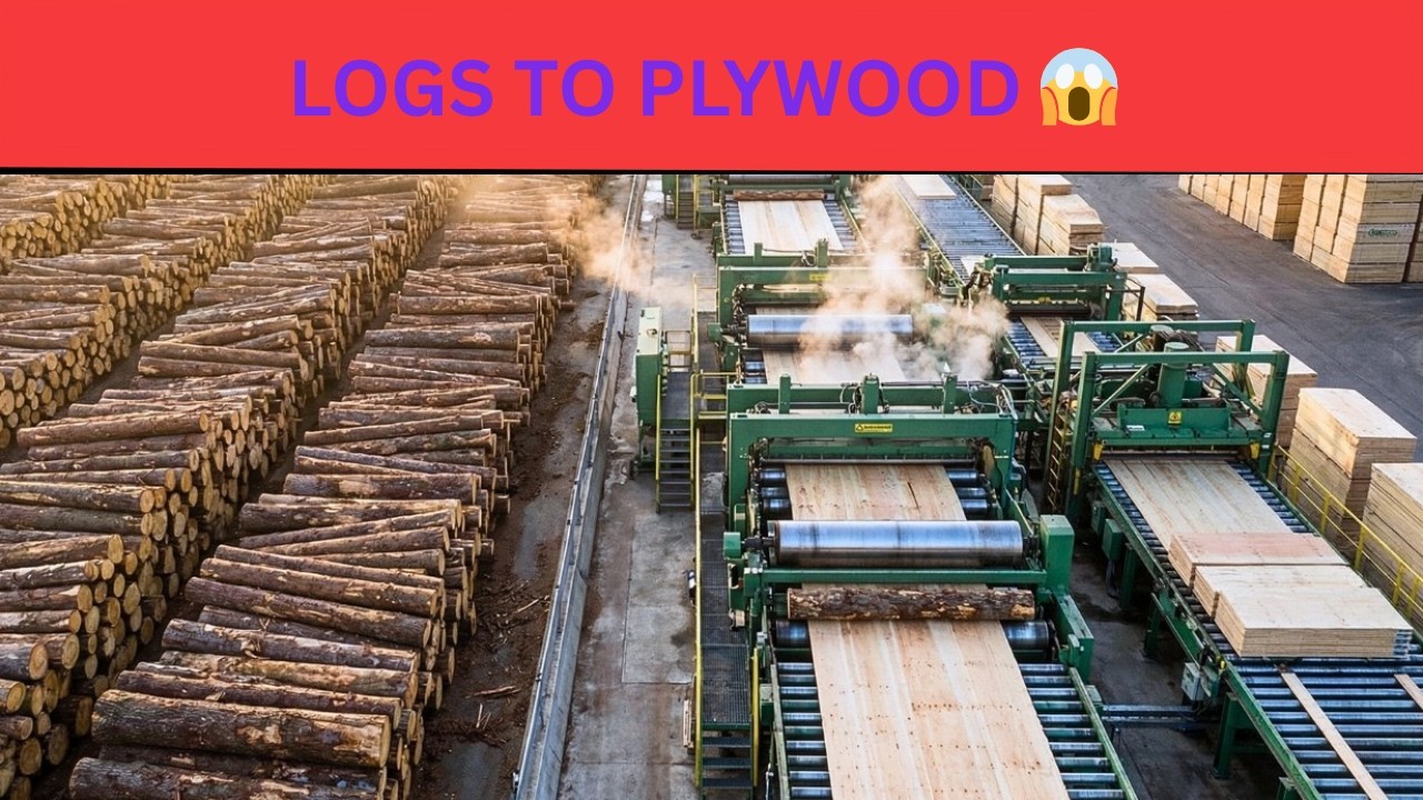 How Plywood Is Made  Insane Mega Factory Process