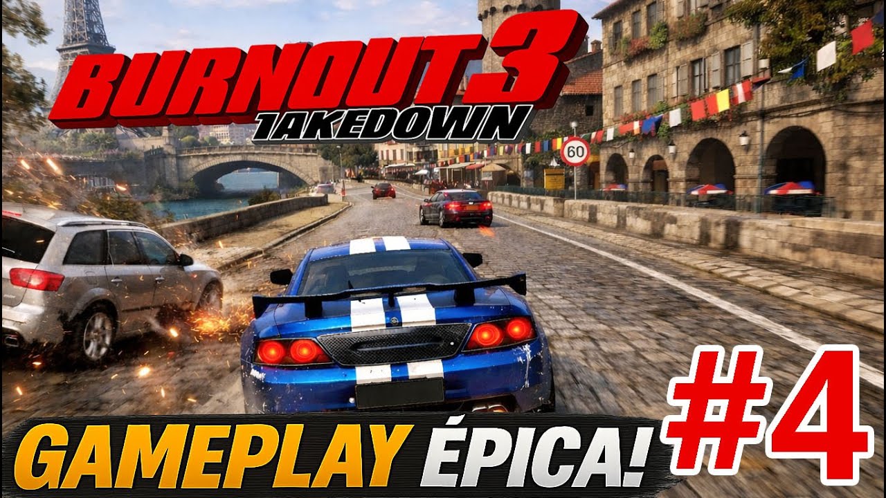 Burnout 3 Takedown PS2 HD Remaster com Reshade - Começo facil para o dificil #part 4
