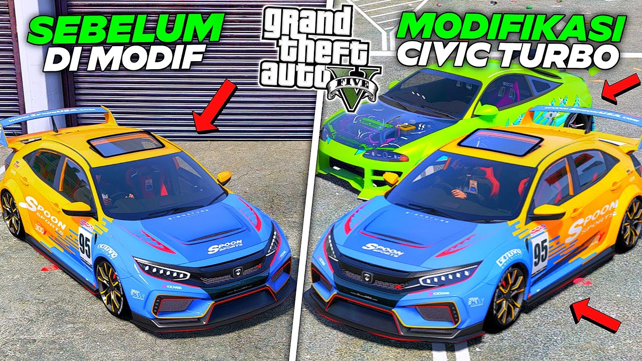 Aku MODIFIKASI Mobil CIVIC Turbo Langka Untuk Ikut Balapan CARMEET JDM Di - GTA 5 MOD