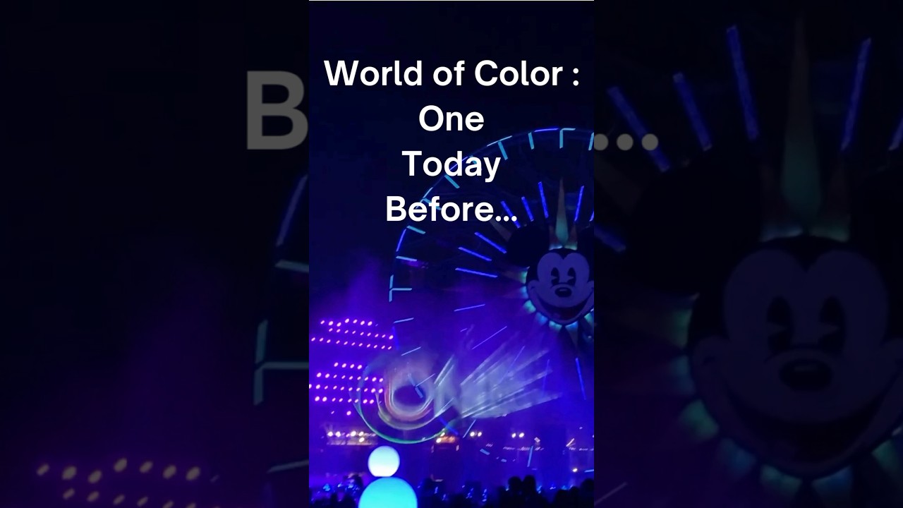Watch world of color ONE @disneycaliforniaadventure before it closes #worldofcolor #disneyland