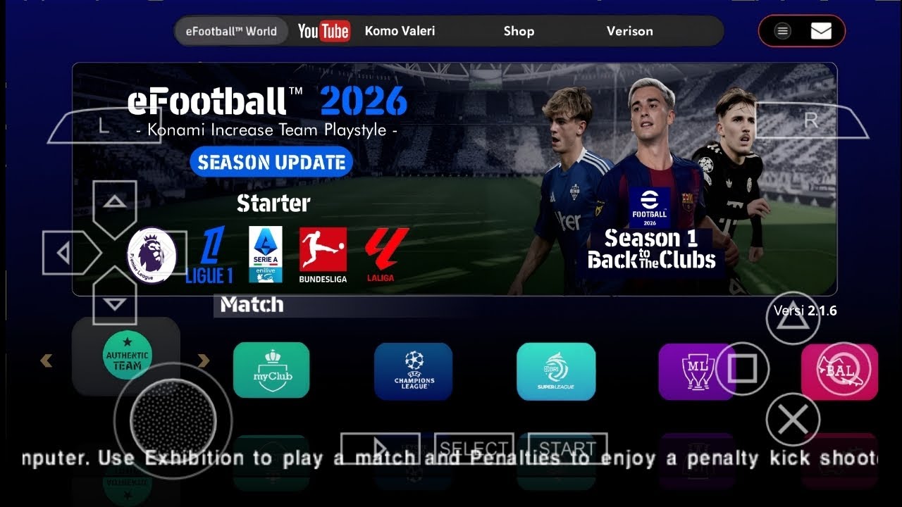 efootball PES 2026 SEASON UPDATE KONAMI NEW FACES & KITS LASTED TRANSFERS 25/26 GRAPHICS 4K ISO PS5