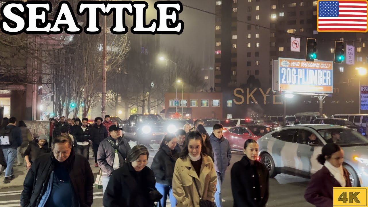🇺🇸 SEATTLE NEW YEAR'S EVE 2026 FIREWORKS 🎇 | Chilly, Crowded & Cinematic 4K 60fps❄️ @Chyfum