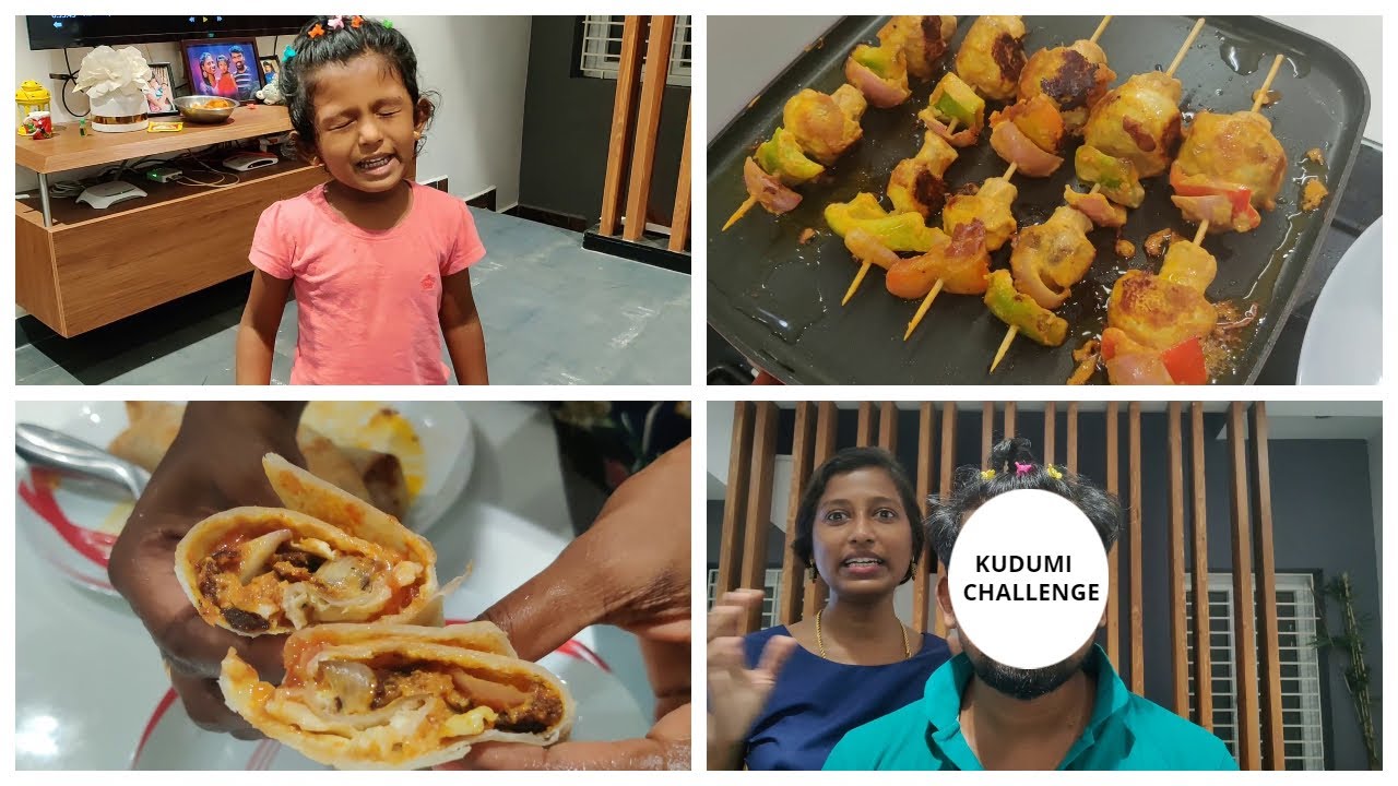 Afternoon to night routine/Mushroom tikka recipe/Mushroom roll/Quick snack recipe/Kudumi challenge