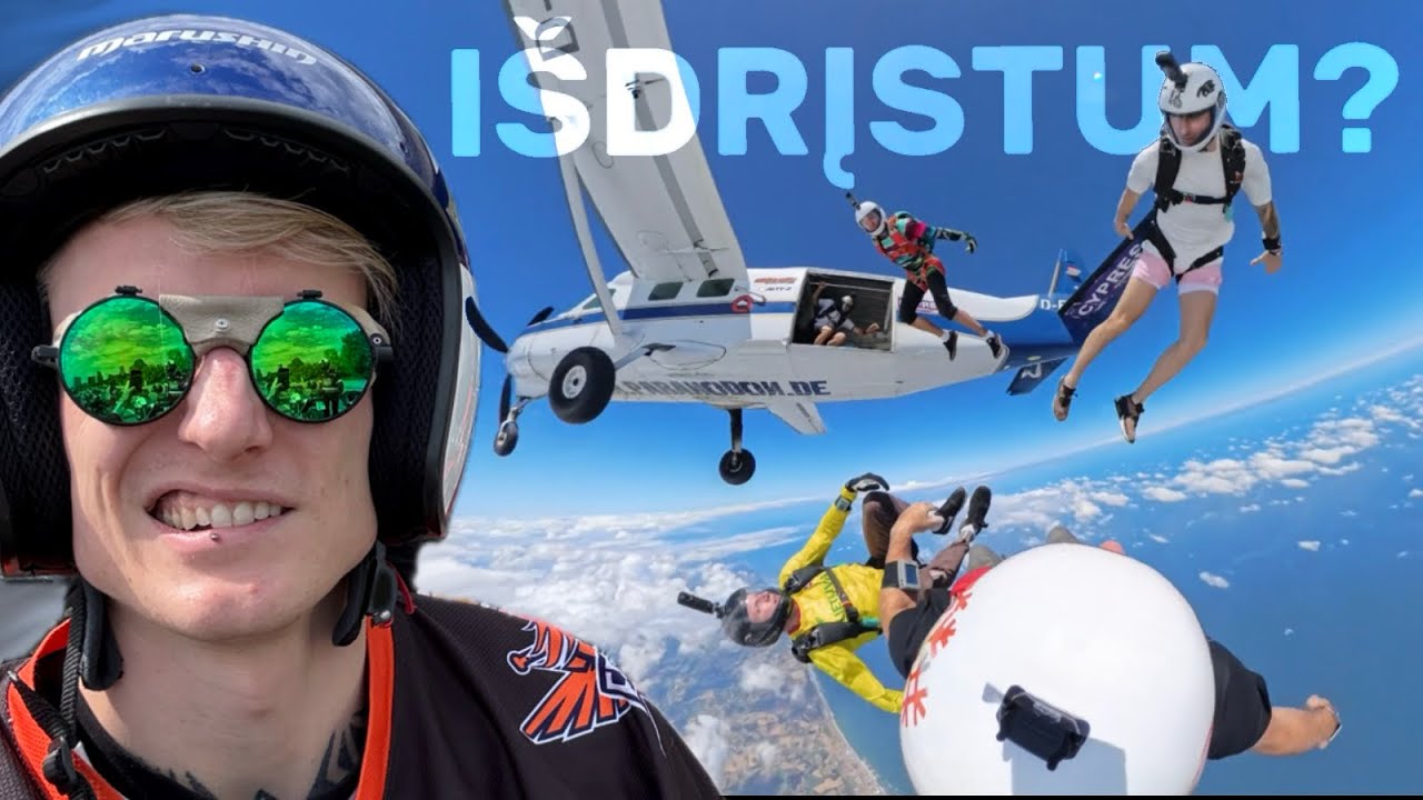 IŠDRĮSTUM? Kaip tapti parašiutininku?! Antra vlogo dalis iš parašiutų festivalio!