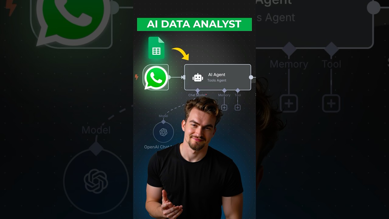 WhatsApp AI Agent analyzes Google Sheets, n8n tutorial without coding #n8n