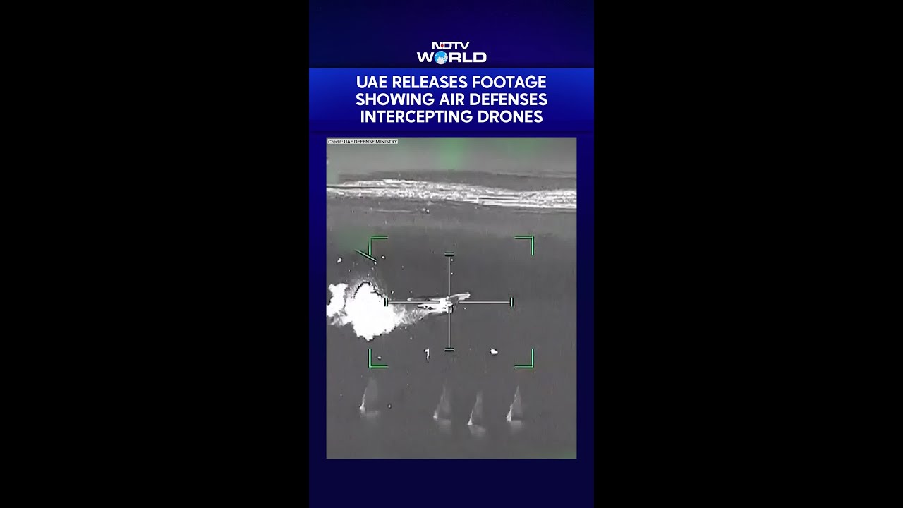 UAE Releases Footage Showing Air Defenses Intercepting Drones