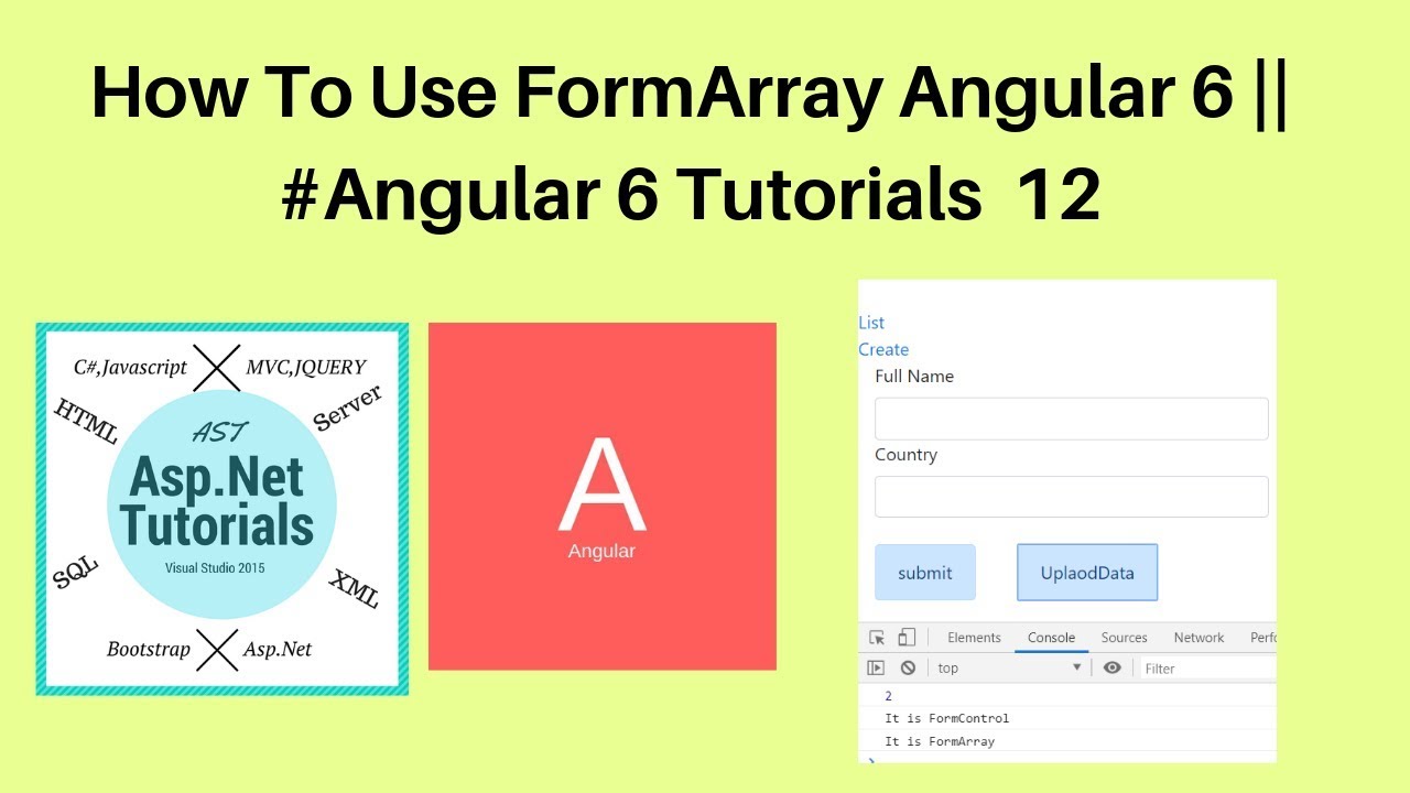 How to use form array in angular 6 || #angular 6 tutorials 12