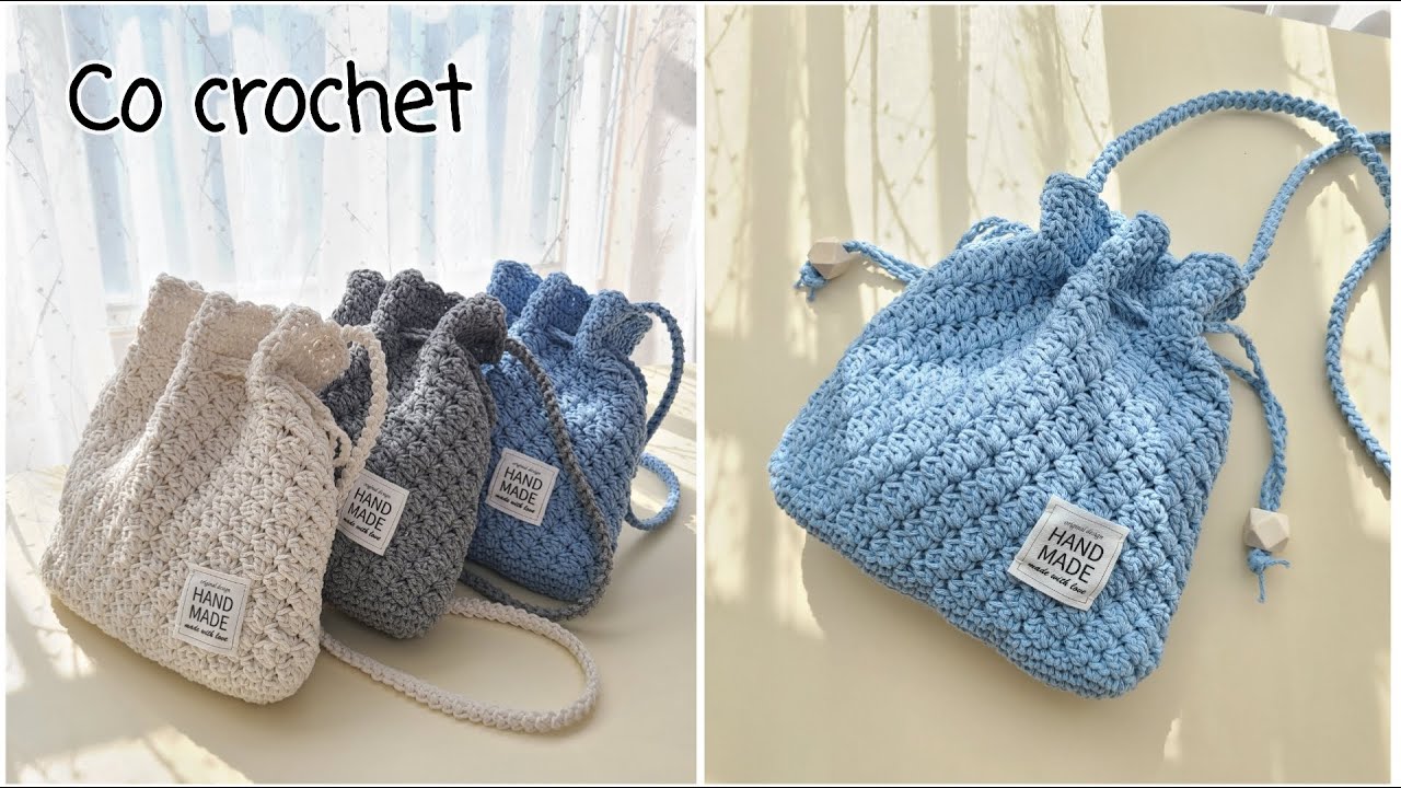 깔끔단정 라온 크로스백 🌿코바늘 가방 crochet bag