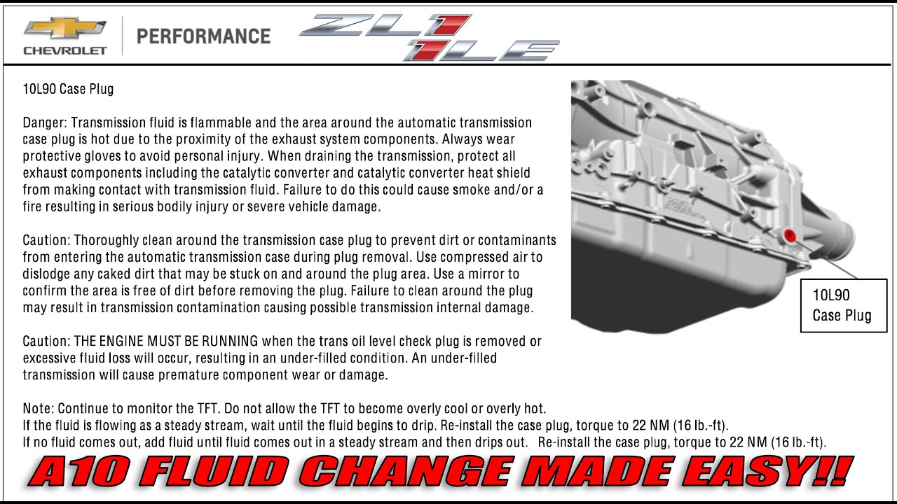 #ZL1 #1LE #A10 Замена трансмиссионной жидкости ULV на синтетическую гоночную жидкость #ATF от @AM...