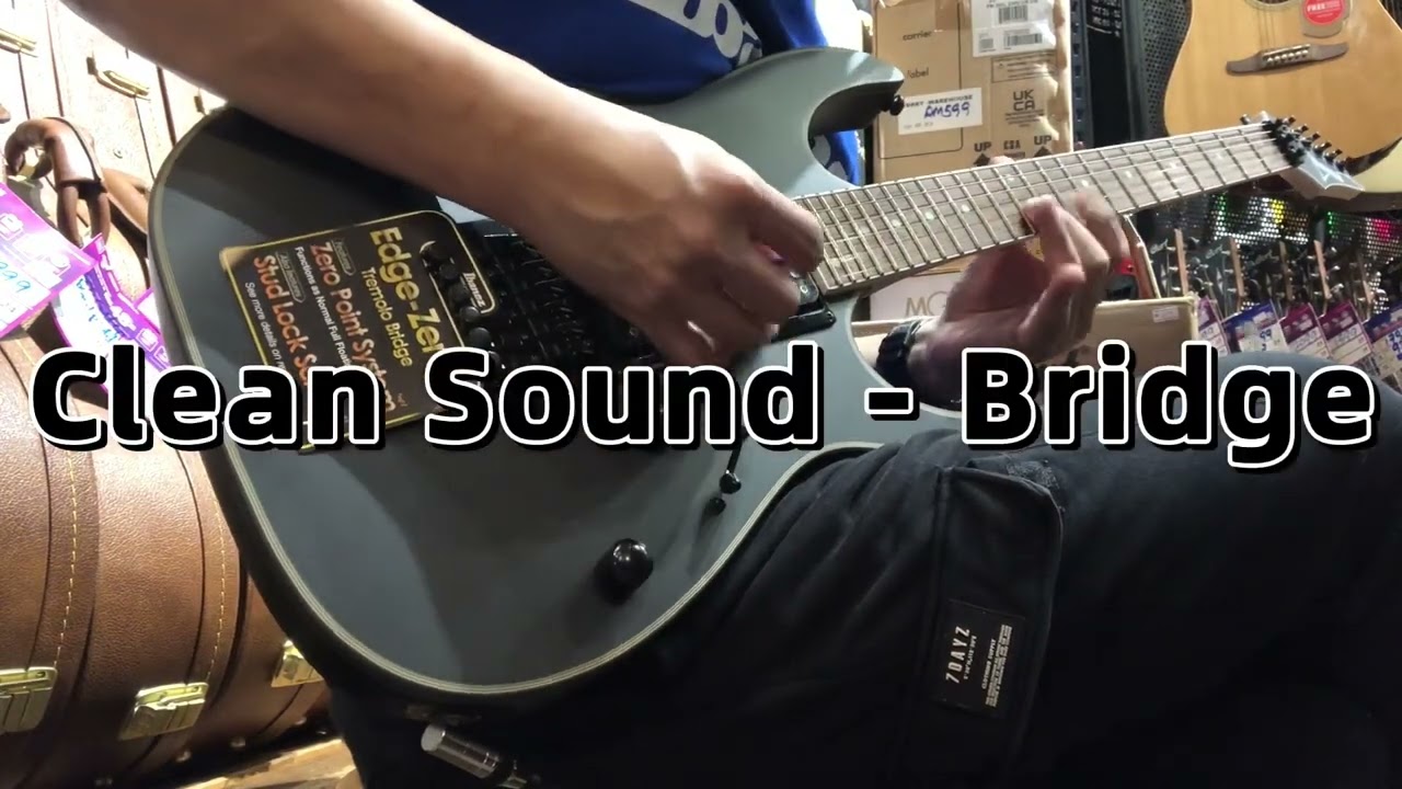 Sound Demo Ibanez RG320EXZ-BKF 6 String Meranti Body Electric Guitar Black Flat