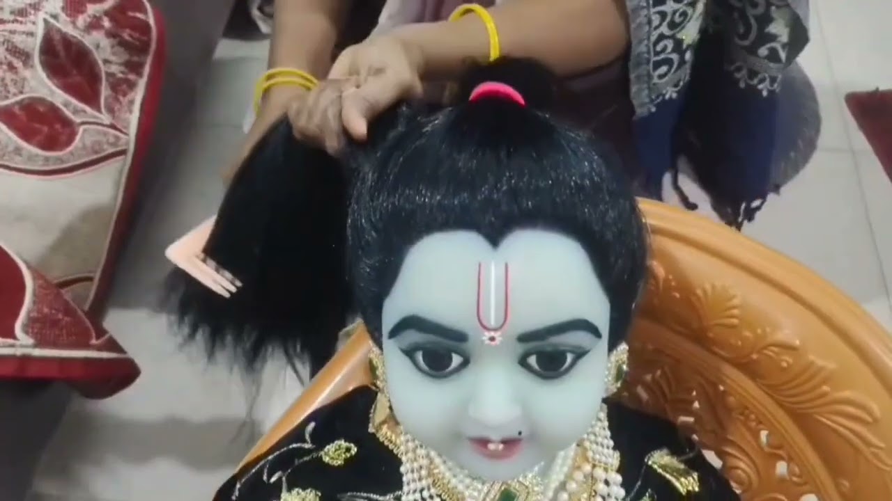 Radhe Radhe #Kanha ji ka singar ho raha #hai#bhakti video ♥️