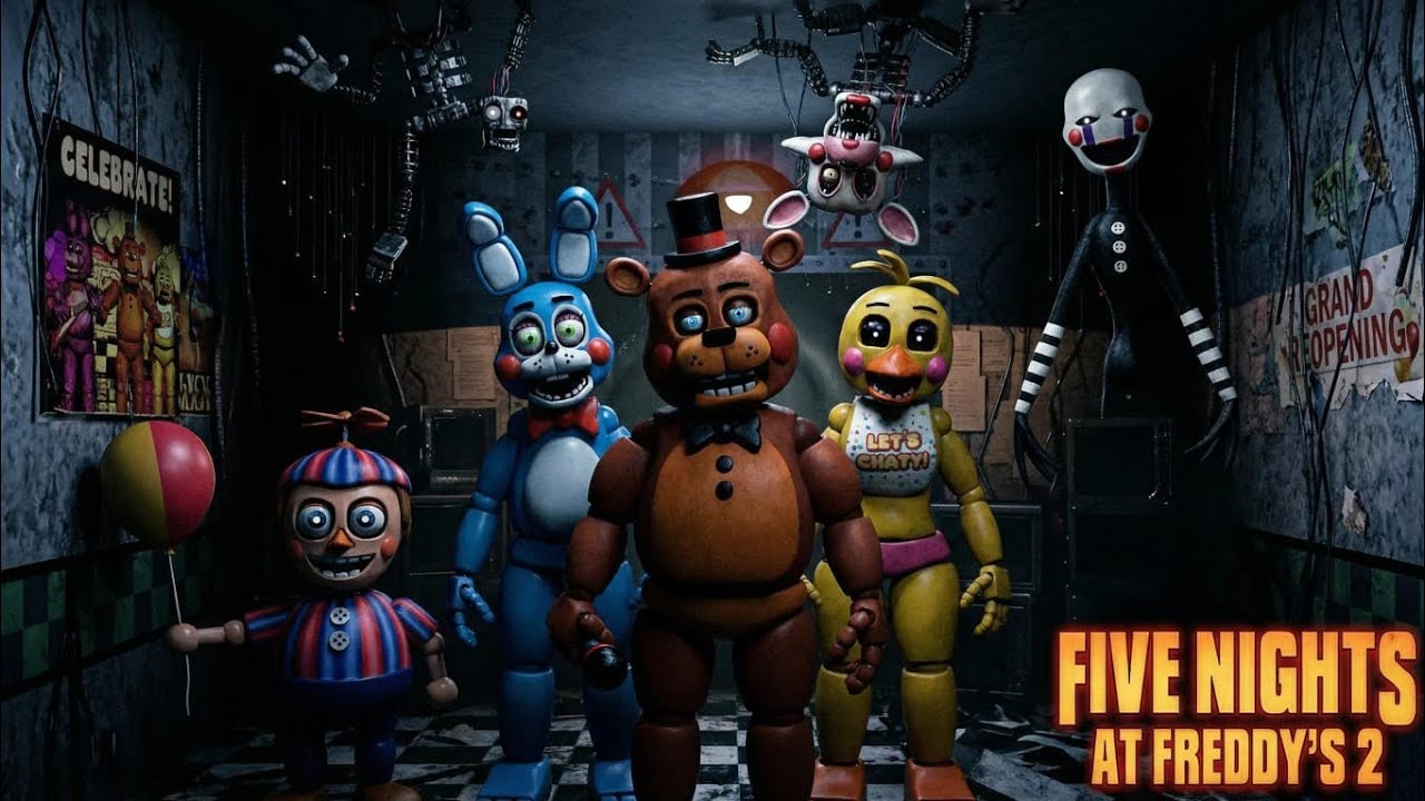 Tentando zerar - Five Nights at Freddy's 2💀 tentando sobreviver dos animatronics do chupa cabra🐐 #3