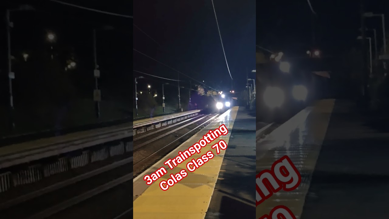Trainspotting at 3am at Wallyford Station In East Lothian