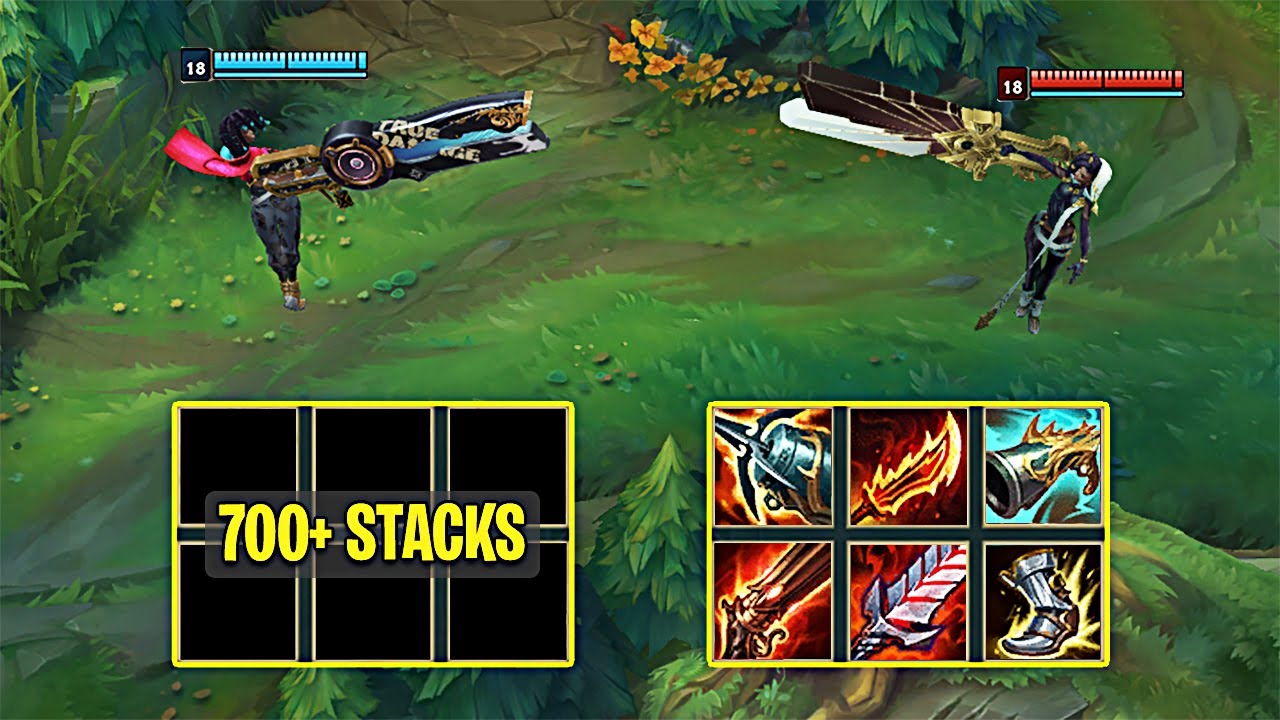 700+ STACKS SENNA NO BUILD vs 0 STACKS SENNA FULL BUILD - League of Legends