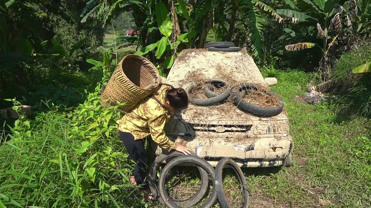 Girl Rescues Car From Abandoned Place Covered With Weeds | FULL RESTORATION Car