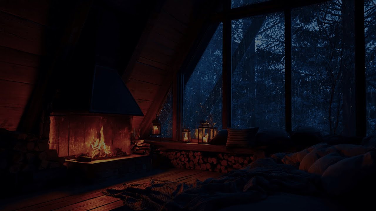 Heavy Rain & Thunder ASMR for Sleep - Fall Asleep in Minutes With Window Rain - Calming - Relaxing