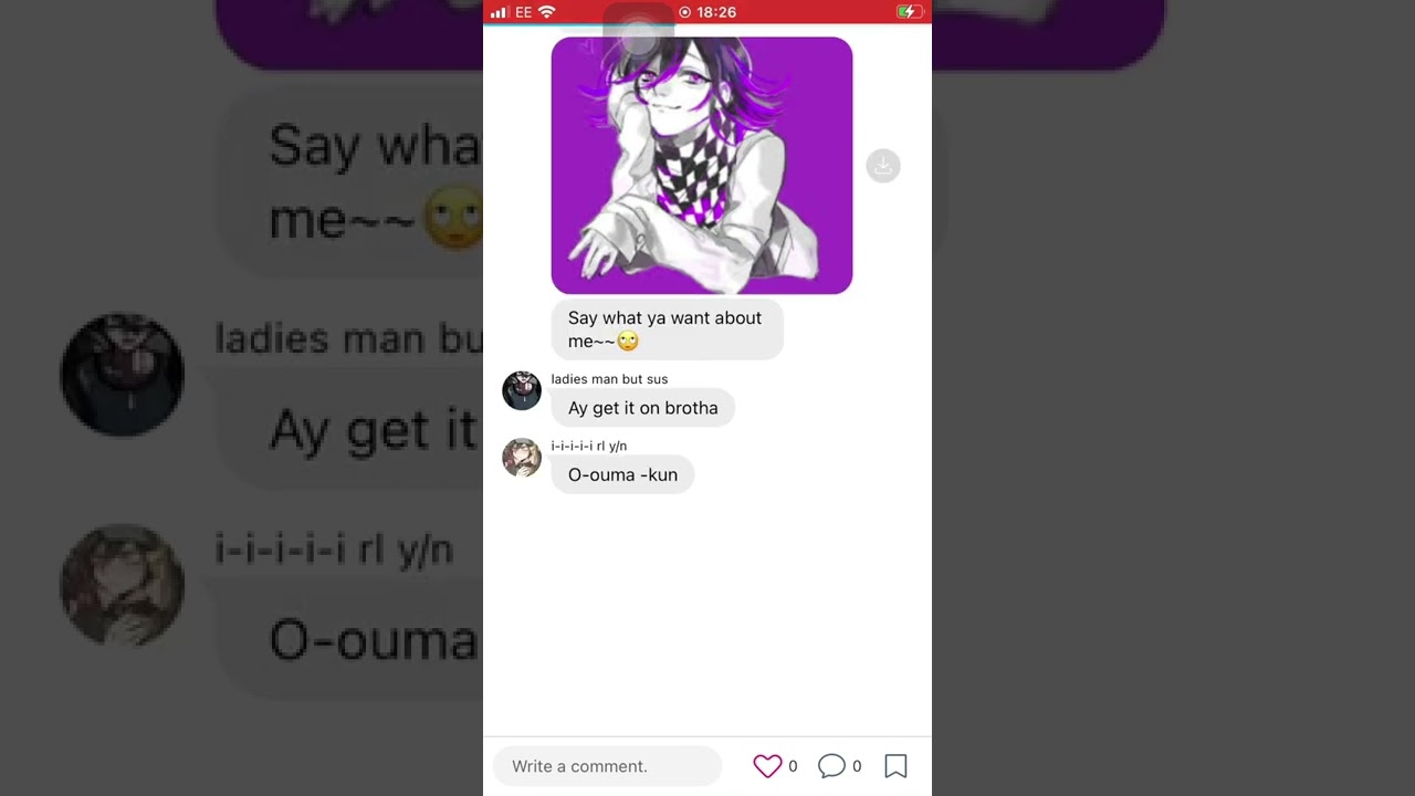 Kokichi lyric prank the gc (sort of)