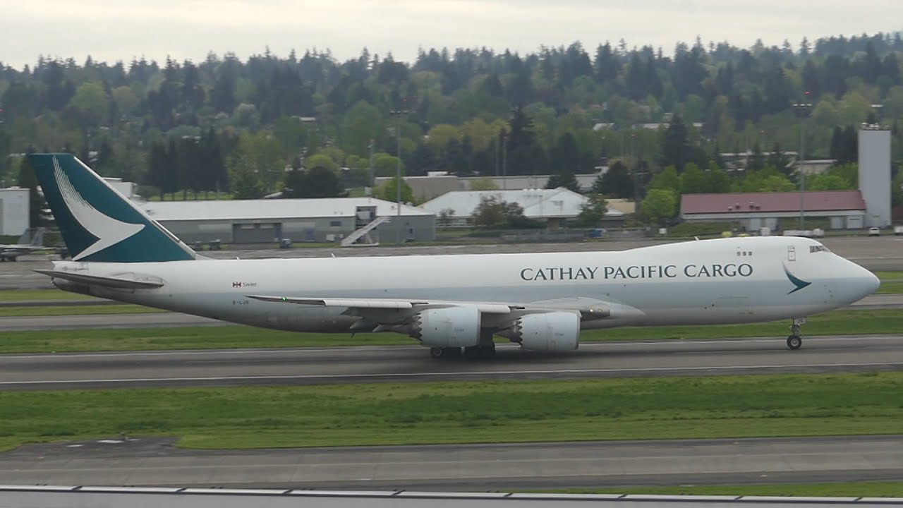 Cathay Pacific Cargo Boeing 747-867F [B-LJG] Takeoff from PDX