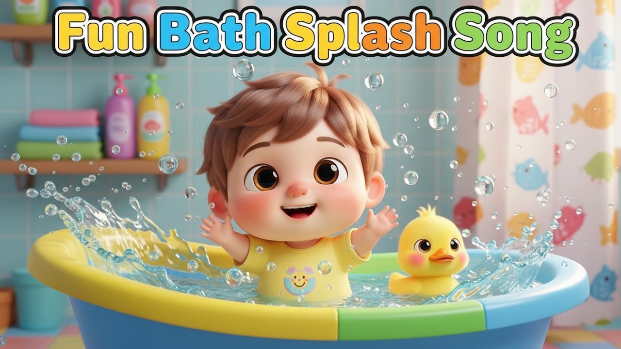 Fun Bath Splash Song – Nursery Rhyme, Toddler Learning, Water Play, and Sensory Fun