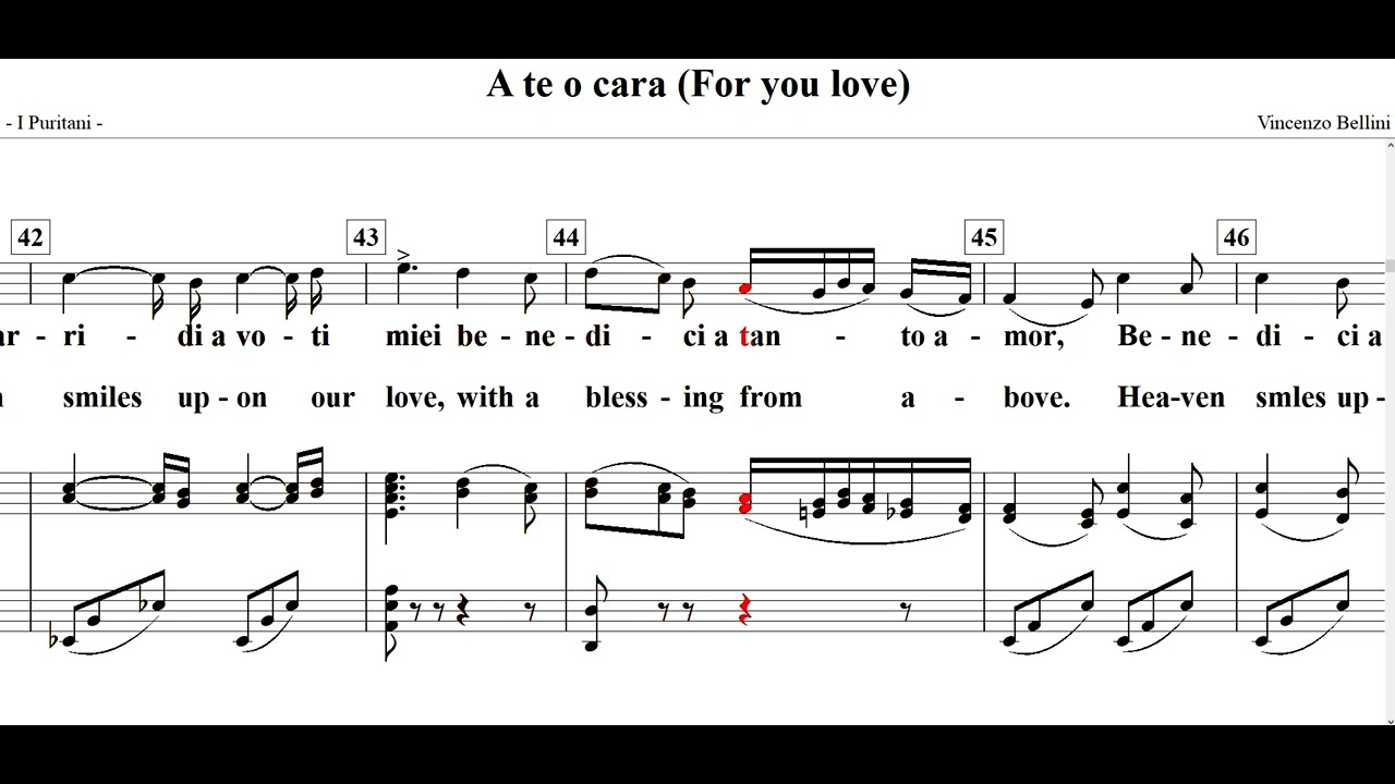 A te o cara(그대에게 사랑을)-Vincenzo Bellini