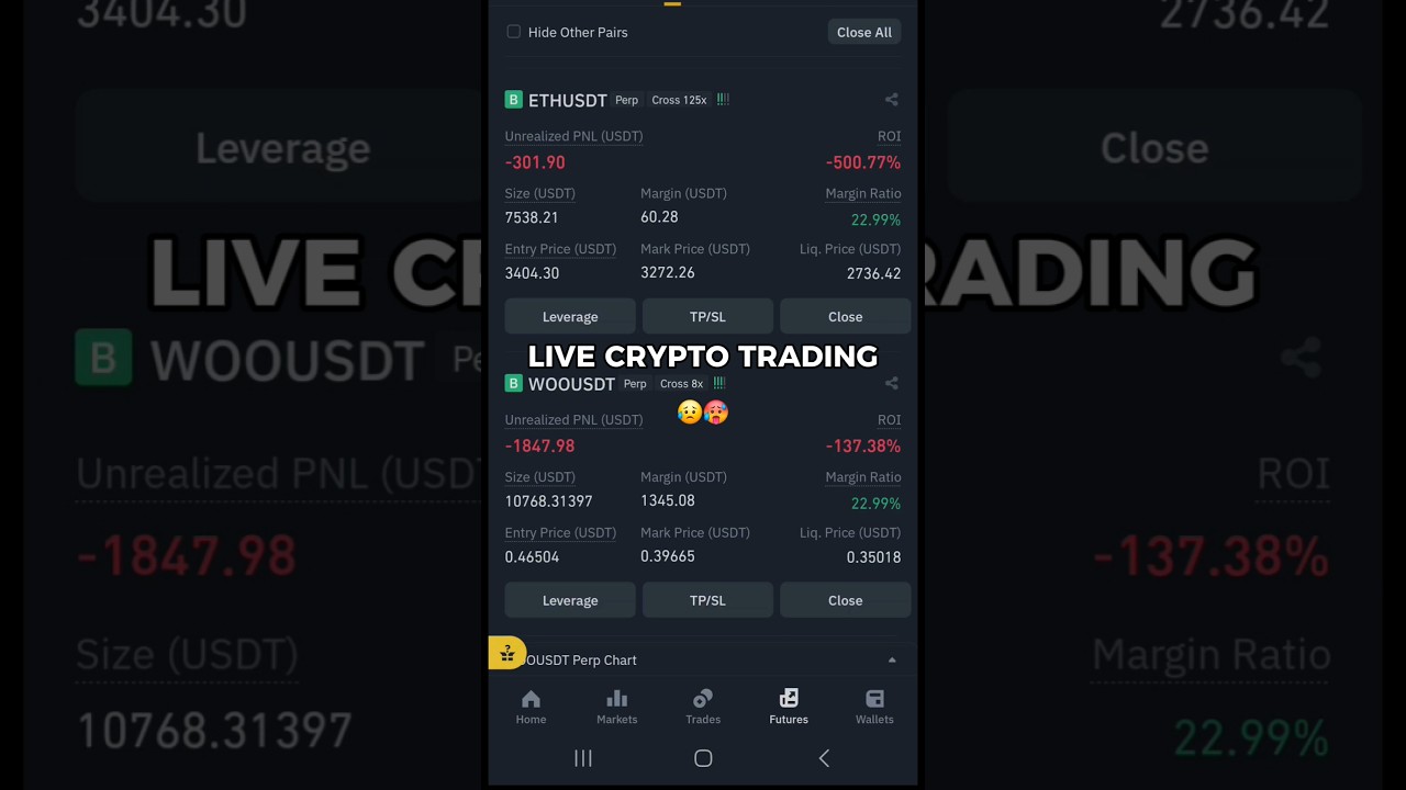 CRYPTO TRADING LOSS | live proof of loss #binance #trading #tradingloss