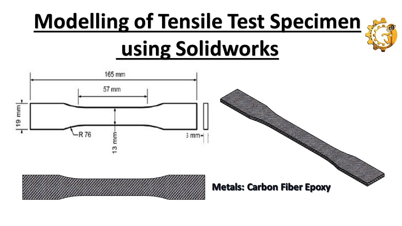 Modelling of Tensile Test Specimen using Solidworks.
