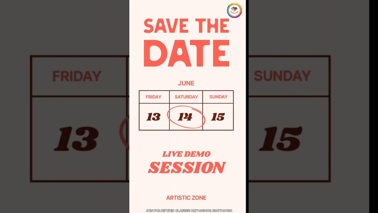DREAMING NIFT 2026/27? ATTEND THE DEMO! FREE NIFT & NID DEMO CLASS THIS SATURDAY! 8271485416