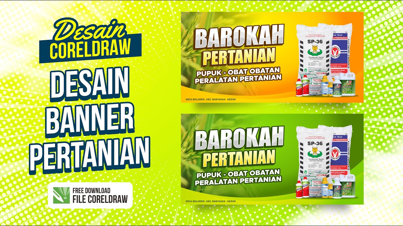 BELAJAR DESAIN BANNER TOKO PERTANIAN DENGAN APLIKASI CORELDRAW X7