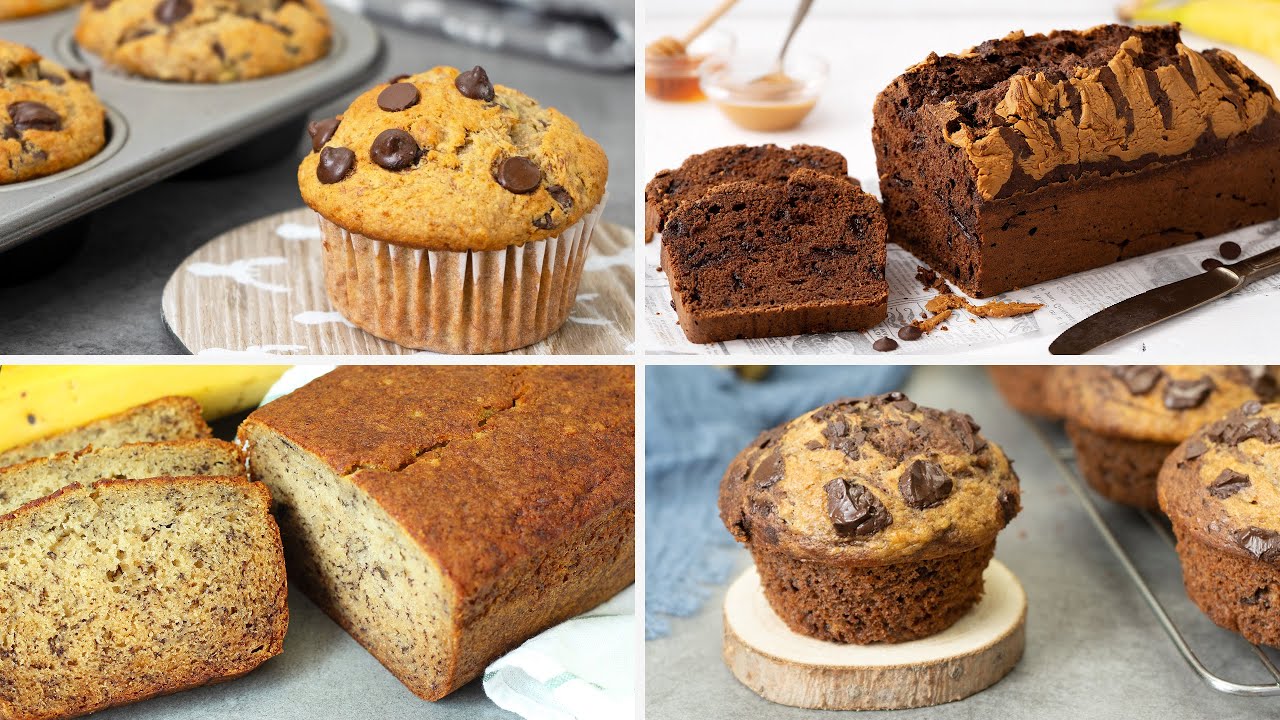4 Banana Bread and Muffin Recipes
