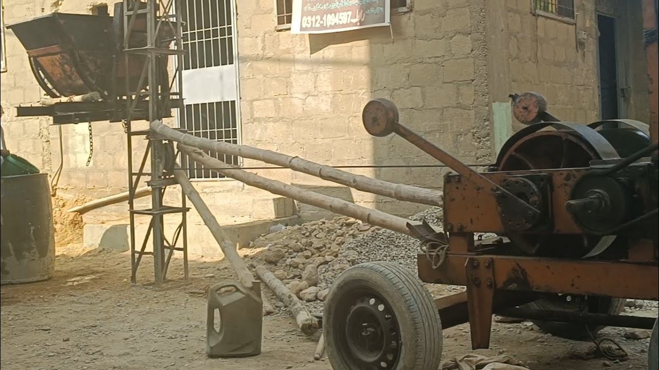 House Roof concrete with mixer concrete chat ki bharai karachi